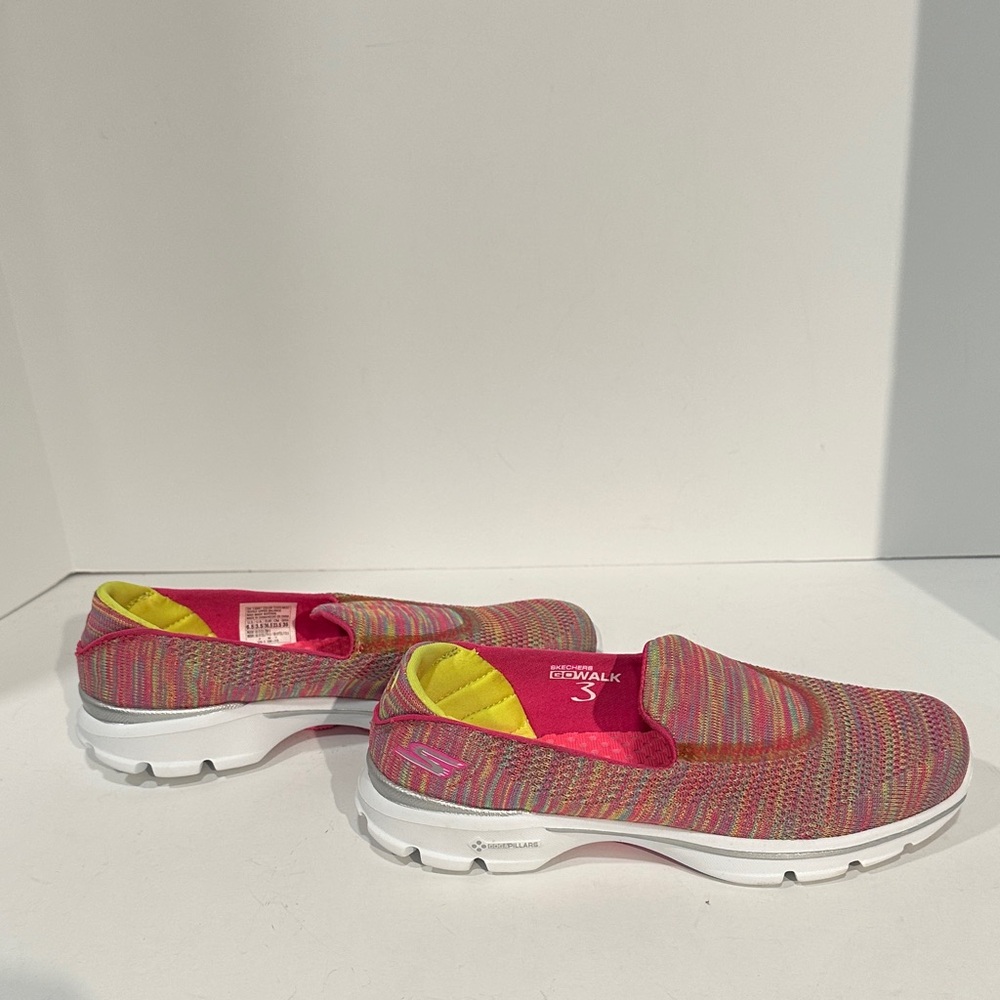 Skechers GOWalk 3 Women's Multicolor Slip-On Sneakers - Picture 6 of 6